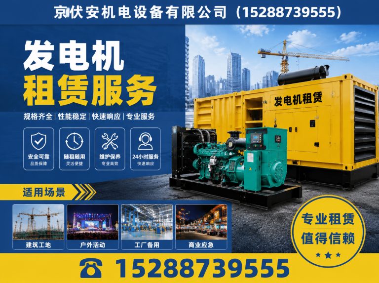 湖州发电机出租展示图